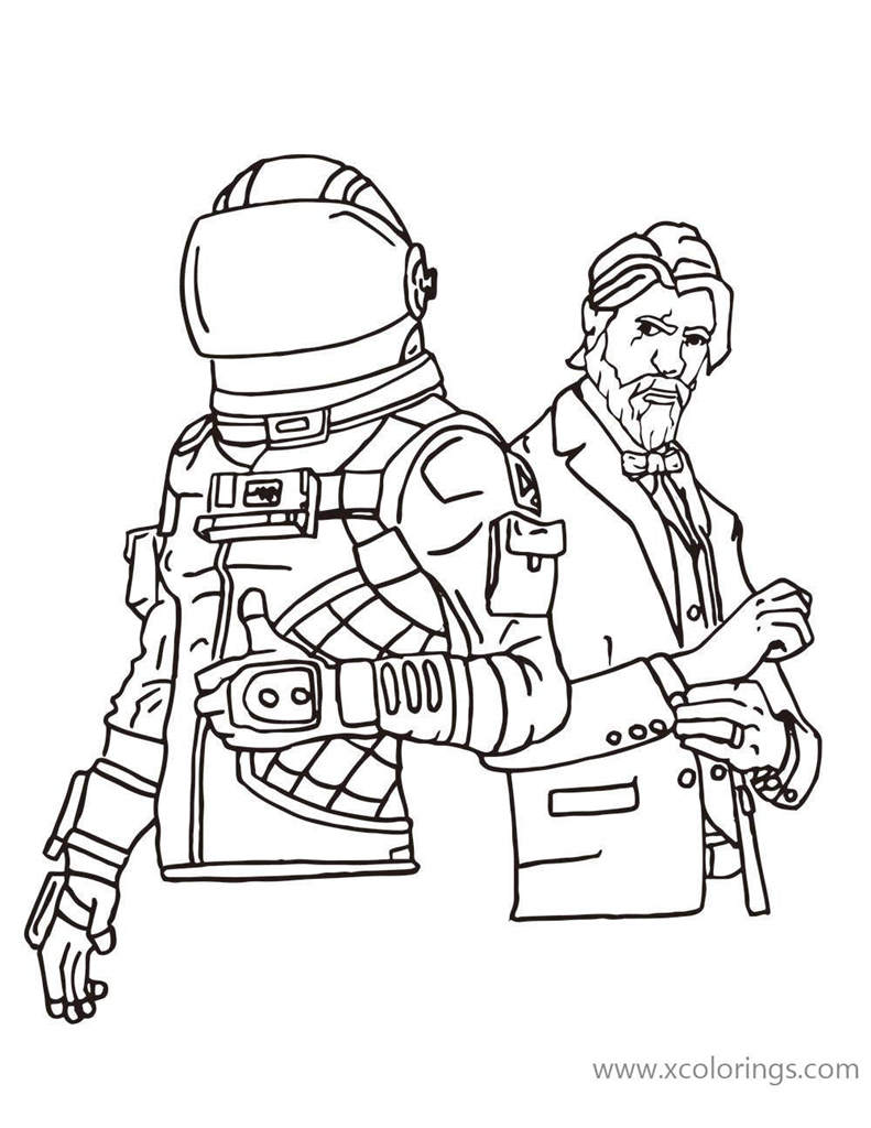 Fortnite Coloring Pages Dark Voyager And John Wick XColorings
