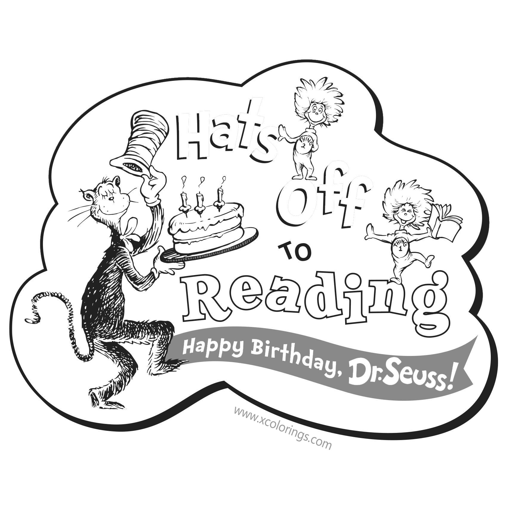 Happy Birthday Dr Seuss Coloring Pages With Character Vrogue Co