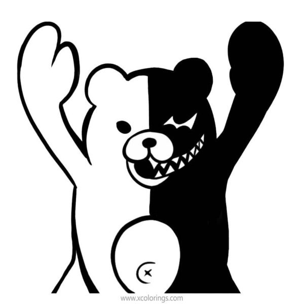 Danganronpa Coloring Pages Monokuma Bear Fanart By Zoro Fab