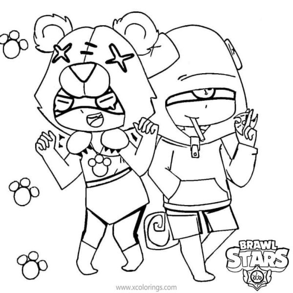 Leon Brawl Stars Coloring Pages Shark Leon Xcolorings