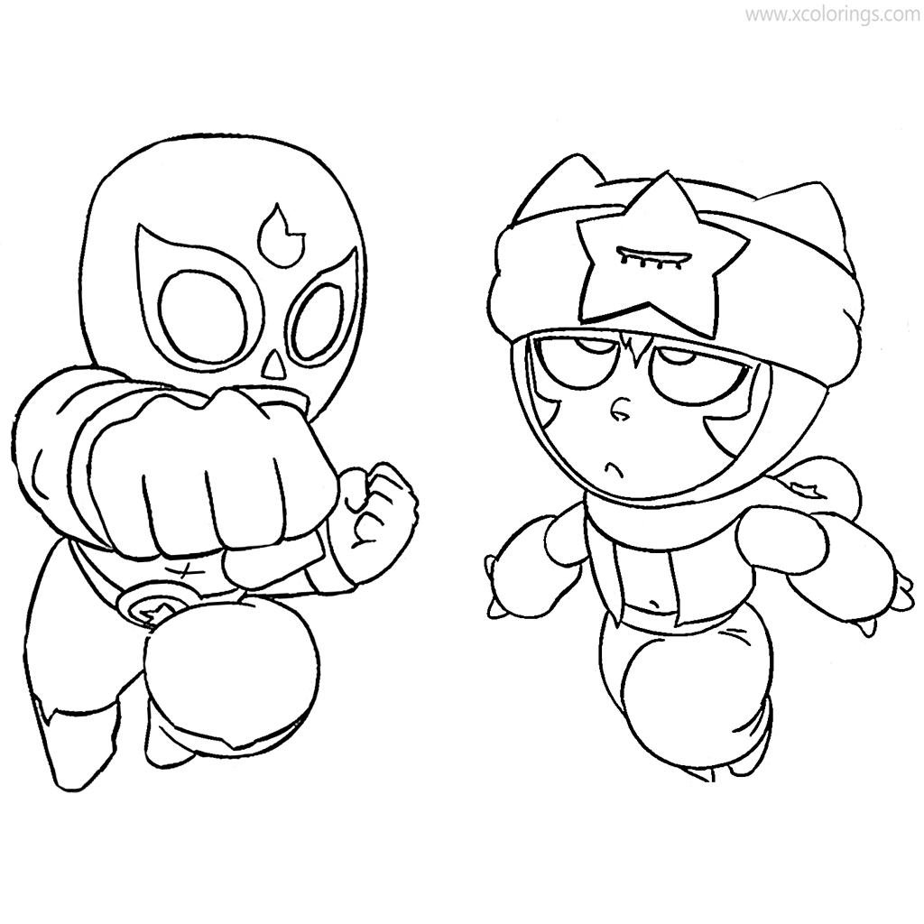 Sandy And El Primo From Brawl Stars Coloring Pages Xcolorings The