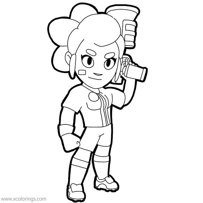 Brawl Stars Shelly Coloring Pages Xcolorings Kulturaupice