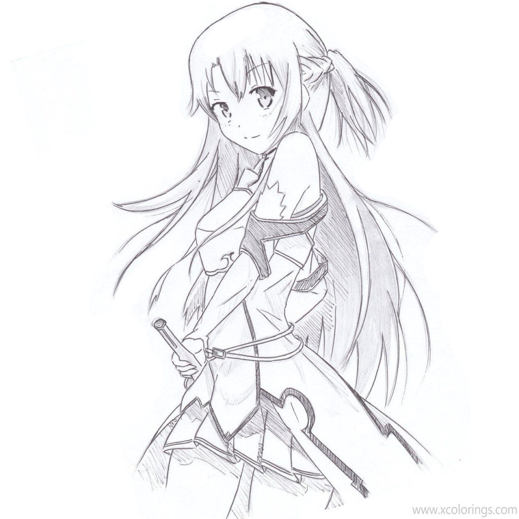 SAO Sword Art Online Coloring Pages Kirito And Asuna XColorings The Best Porn Website