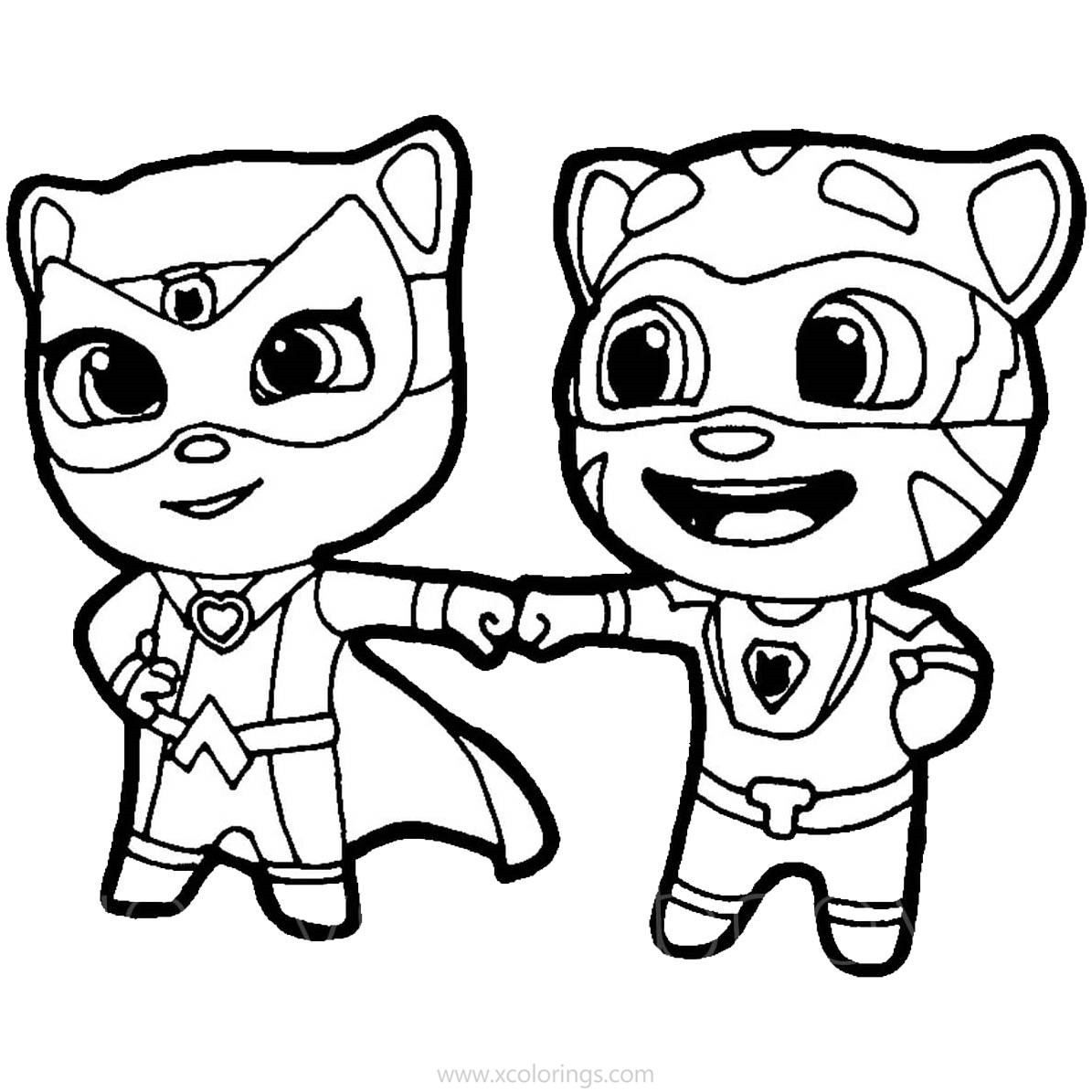 Talking Tom Heroes 1 Coloring Page Free Printable Coloring Pages For