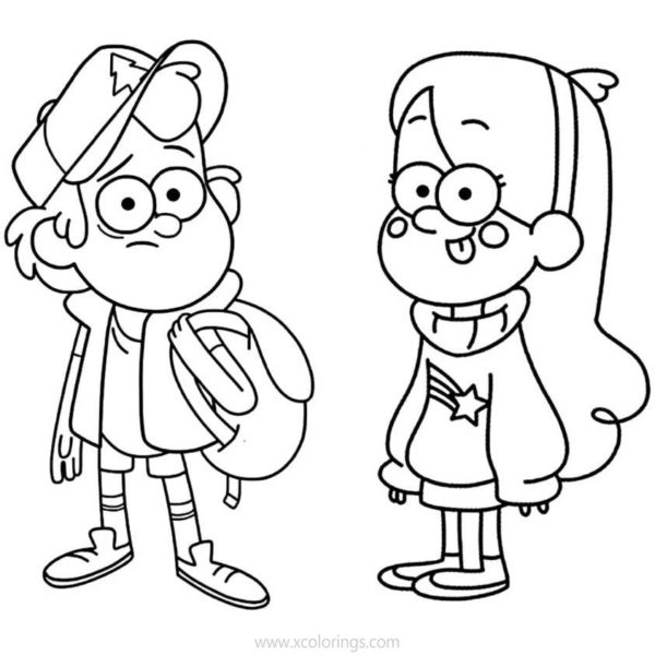 Dipper And Mabel Coloring Pages Coloring Pages