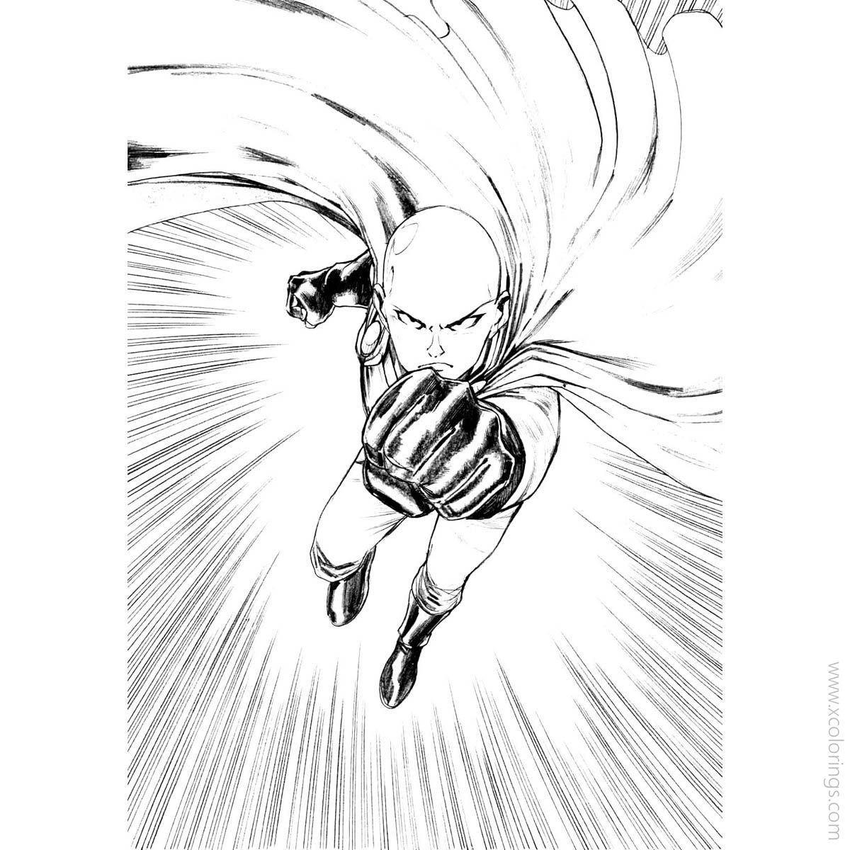 One Punch Man Coloring Sheet Coloring Pages Vrogue Co