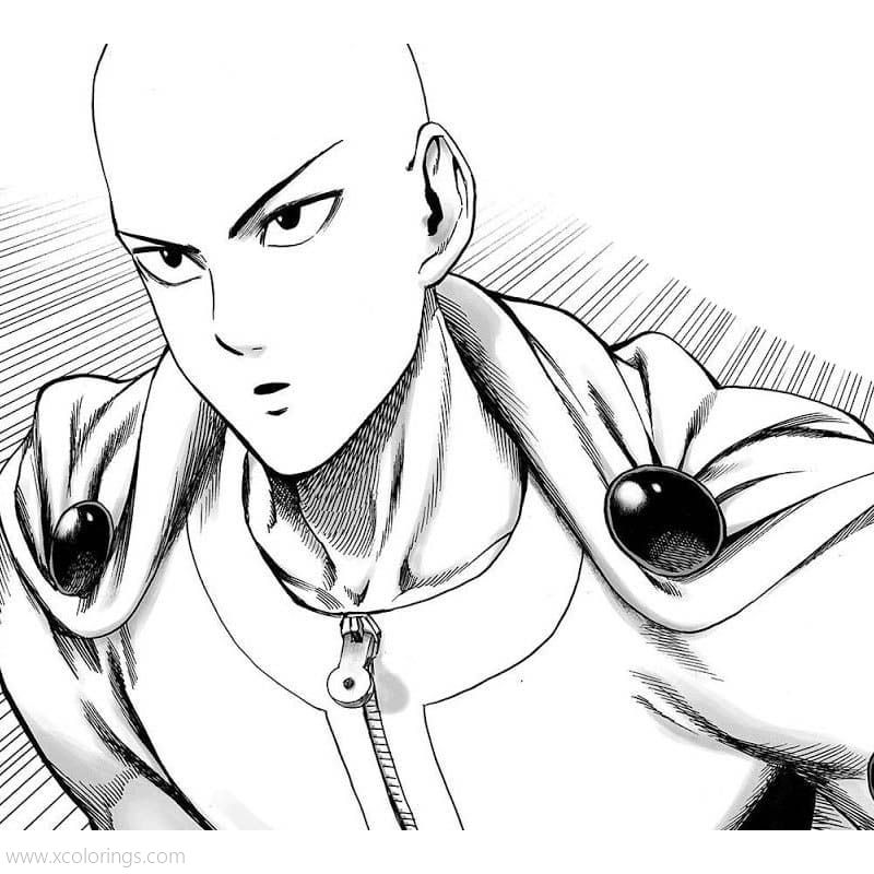 One Punch Man Coloring Pages Saitama Sketch Xcoloring Vrogue Co