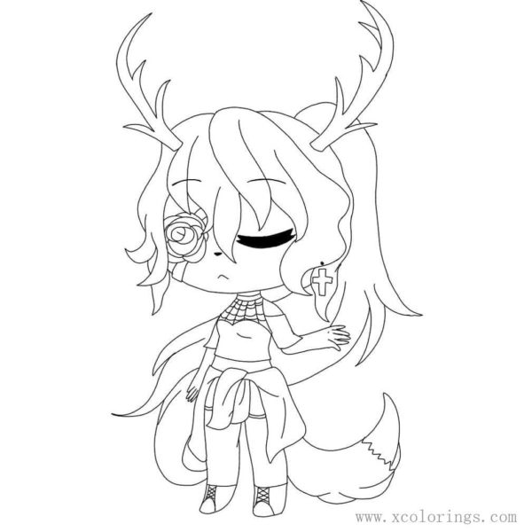 Gacha Life Wolf Girl Coloring Pages - XColorings.com