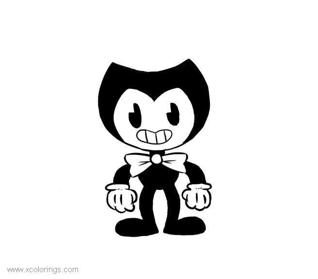 Chibi Bendy Coloring Pages - XColorings.com