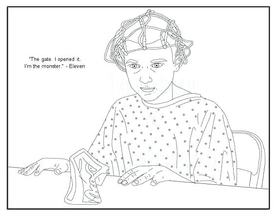 Stranger Things Eleven Coloring Pages Printable - XColorings.com