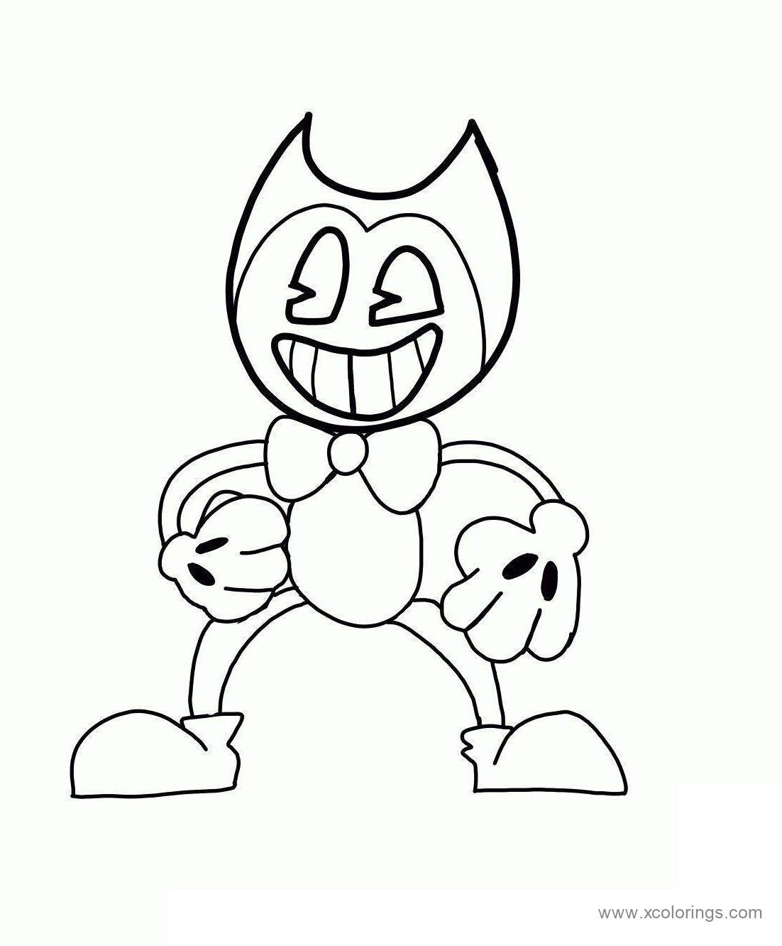 Cute Bendy Coloring Pages - XColorings.com