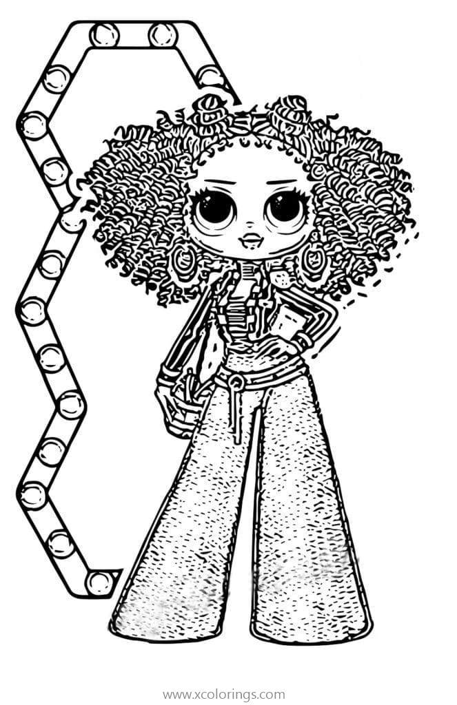 LOL OMG Dolls Coloring Pages Royal Bee - XColorings.com