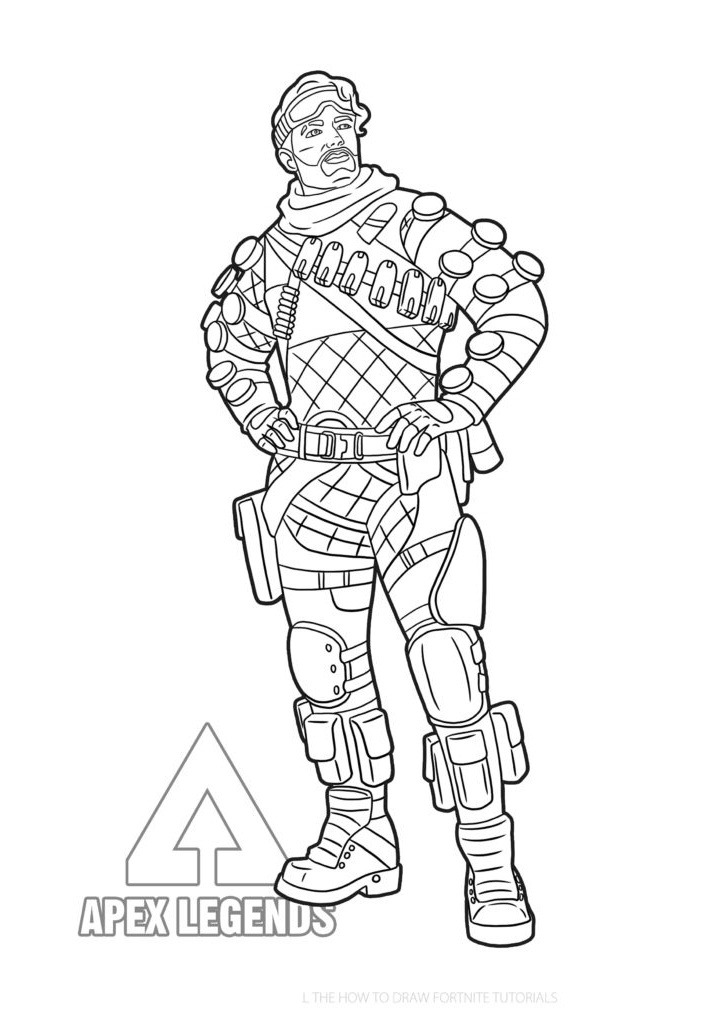 Apex Legends Coloring Page Mirage Coloring Pages Legend Drawing Color ...