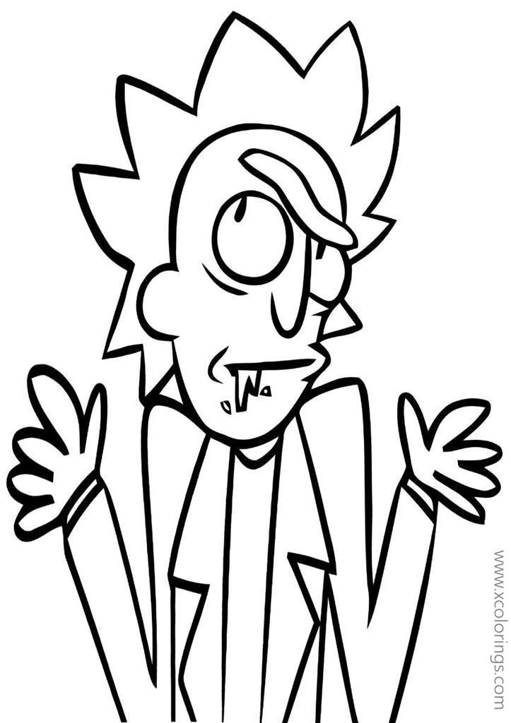 Cartoon Rick and Morty Coloring Pages - XColorings.com