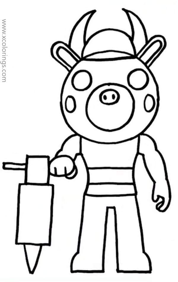 Piggy Roblox Coloring Pages Billy - XColorings.com