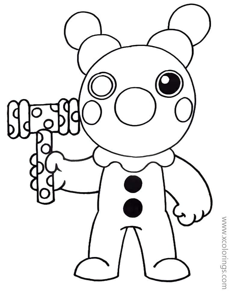 Piggy Roblox Coloring Pages Clown Xcolorings Com - make your own coloring pages unique roblox coloring pages at
