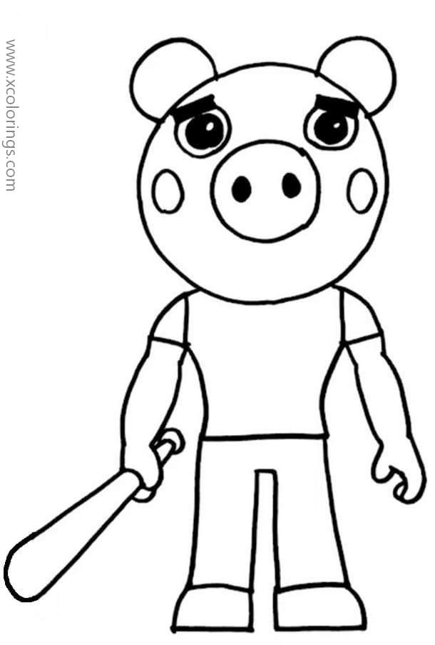 Piggy Roblox Coloring Pages George Xcolorings Com - roblox coloring pages for kids free roblox keylogger