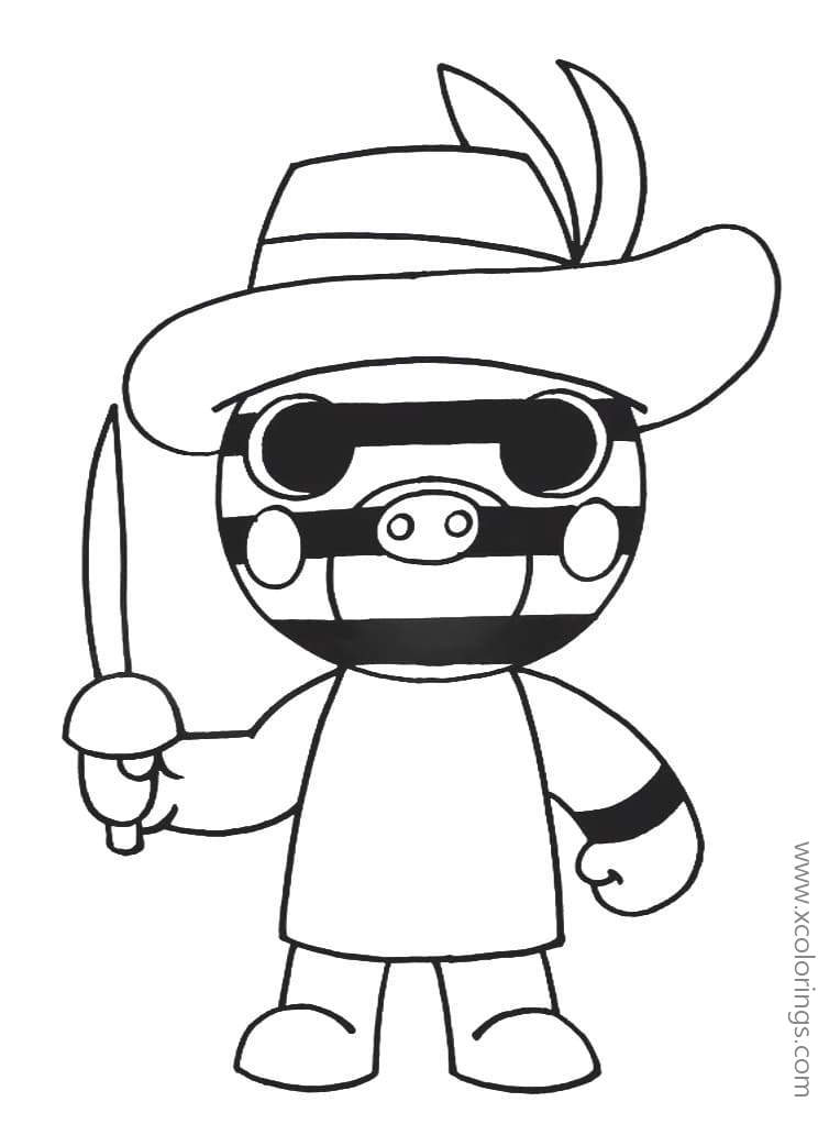 Piggy Roblox Coloring Pages Zizzy Xcolorings Com - roblox ant man hat