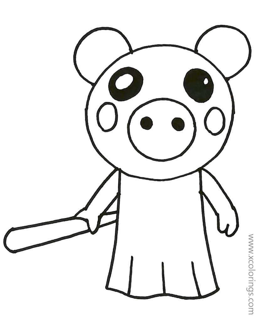 Piggy Roblox Peppa Pig Coloring Pages Xcolorings Com - zoom piggy roblox