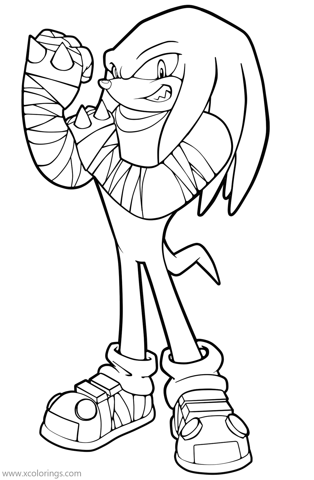 Powerful Knuckles Coloring Page XColorings