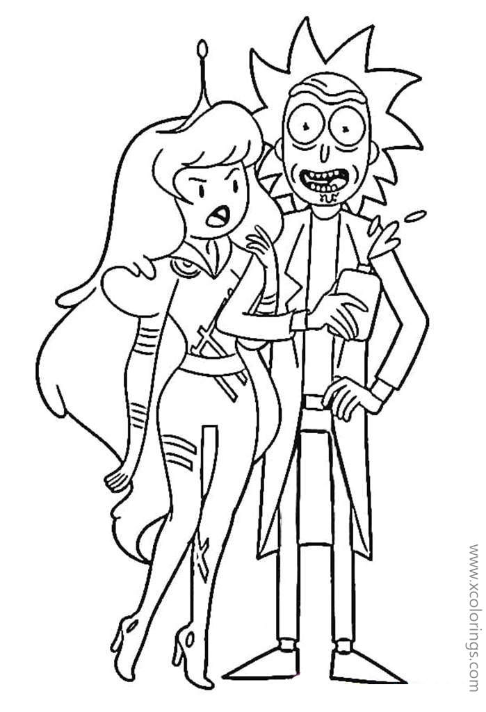 Rick and Morty Coloring Pages Beautiful Girl - XColorings.com