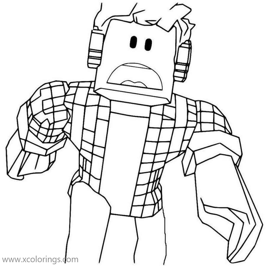 Zombie from Roblox Coloring Page - XColorings.com