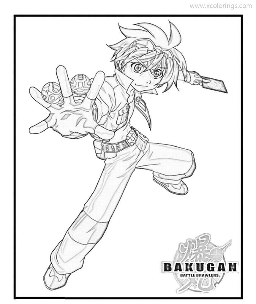 Bakugan Character Dan Coloring Pages - XColorings.com