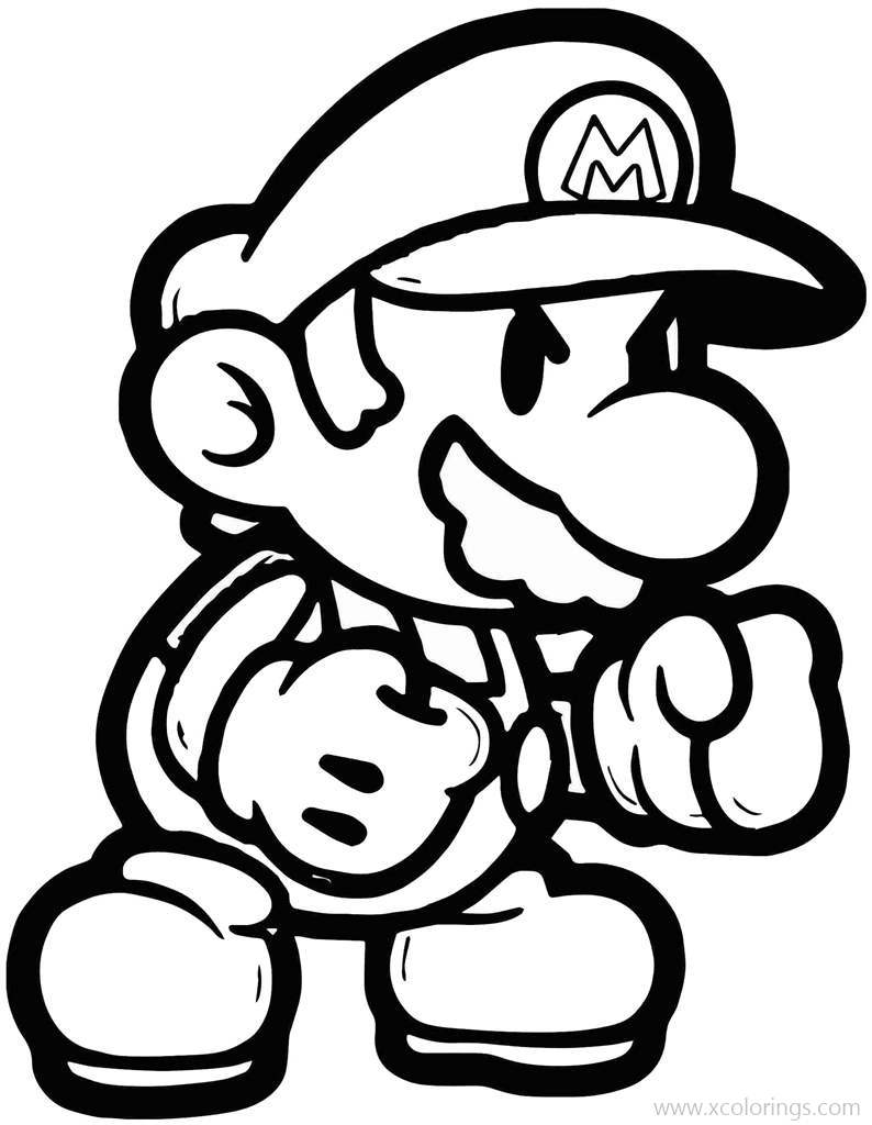 Paper Mario Coloring Pages Printable - XColorings.com