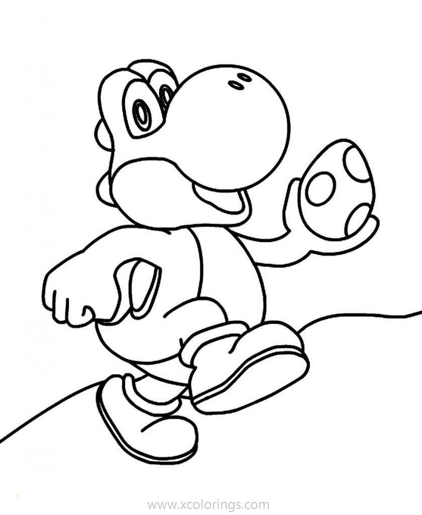 Paper Mario Coloring Pages Yoshi - XColorings.com