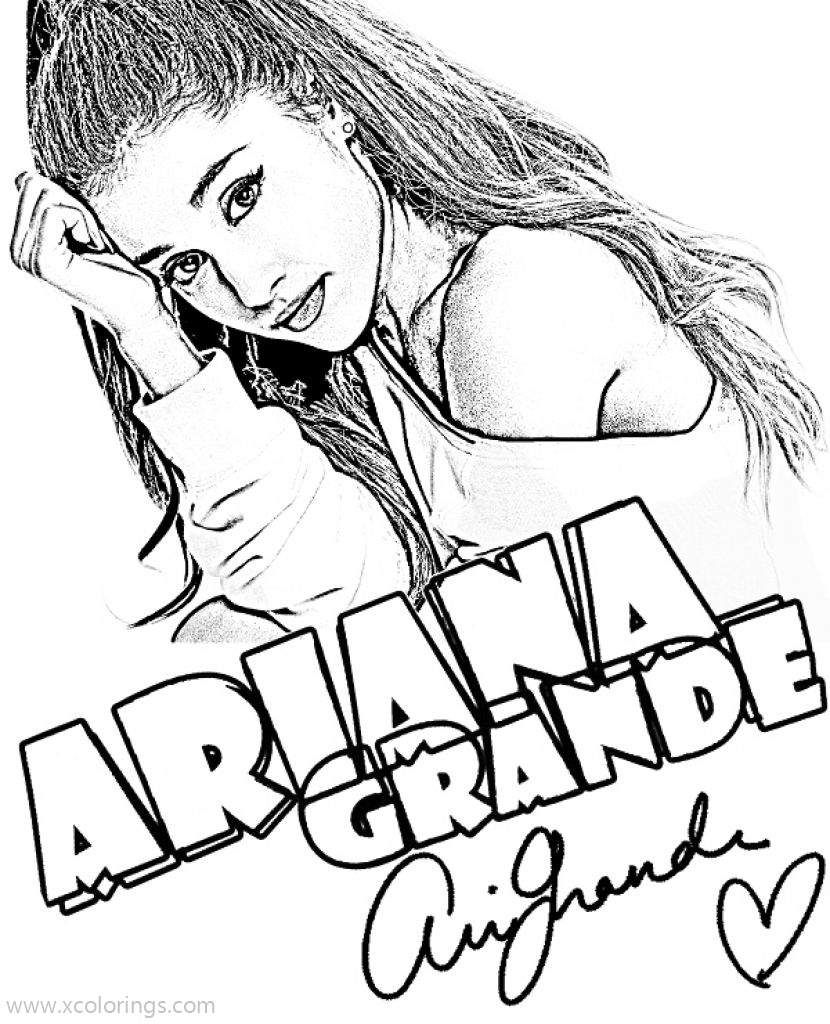 Realistic Ariana Grande Coloring Pages - XColorings.com