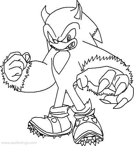 Sonic Exe Coloring Pages Sonic Unleashed - XColorings.com