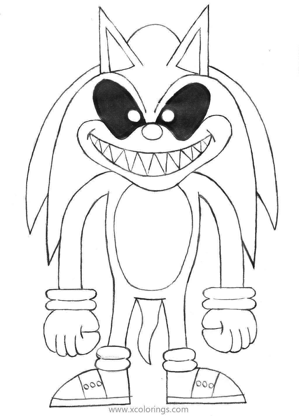 Sonic Exe Coloring Pages by horrorshowfrea - XColorings.com
