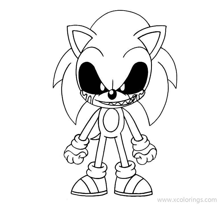 Printable Sonic Exe Coloring Pages Printable Blank World