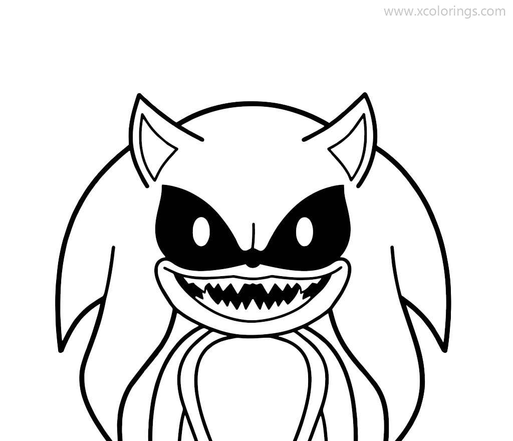 Printable Sonic Exe Coloring Pages