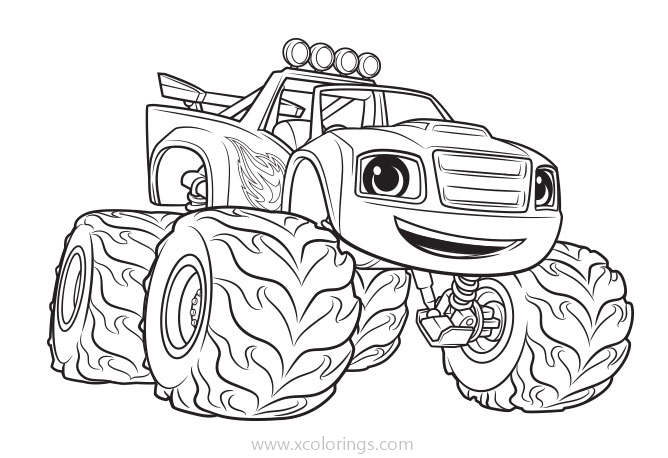 Blaze and the Monster Machines Coloring Pages Blaze is A Monster Truck ...