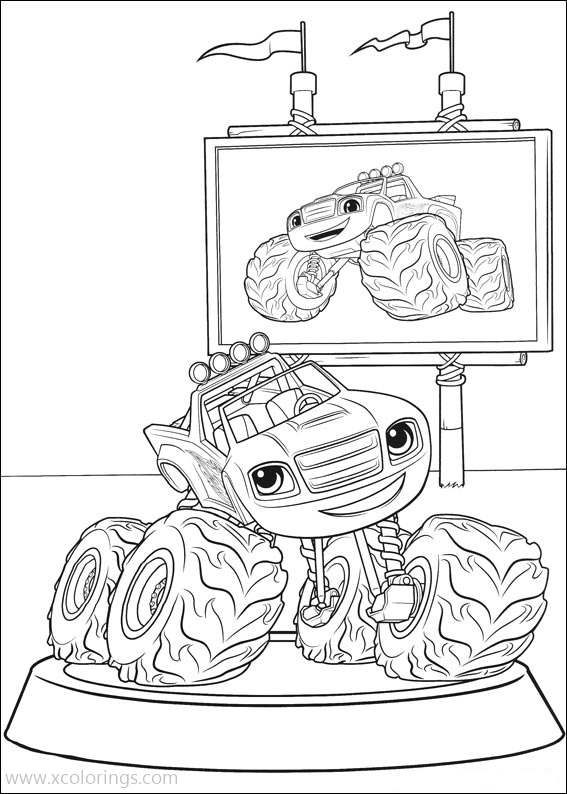 Blaze and the Monster Machines Coloring Pages Blaze is Winner ...