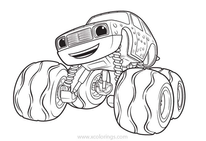 Blaze and the Monster Machines Coloring Pages Pickle - XColorings.com