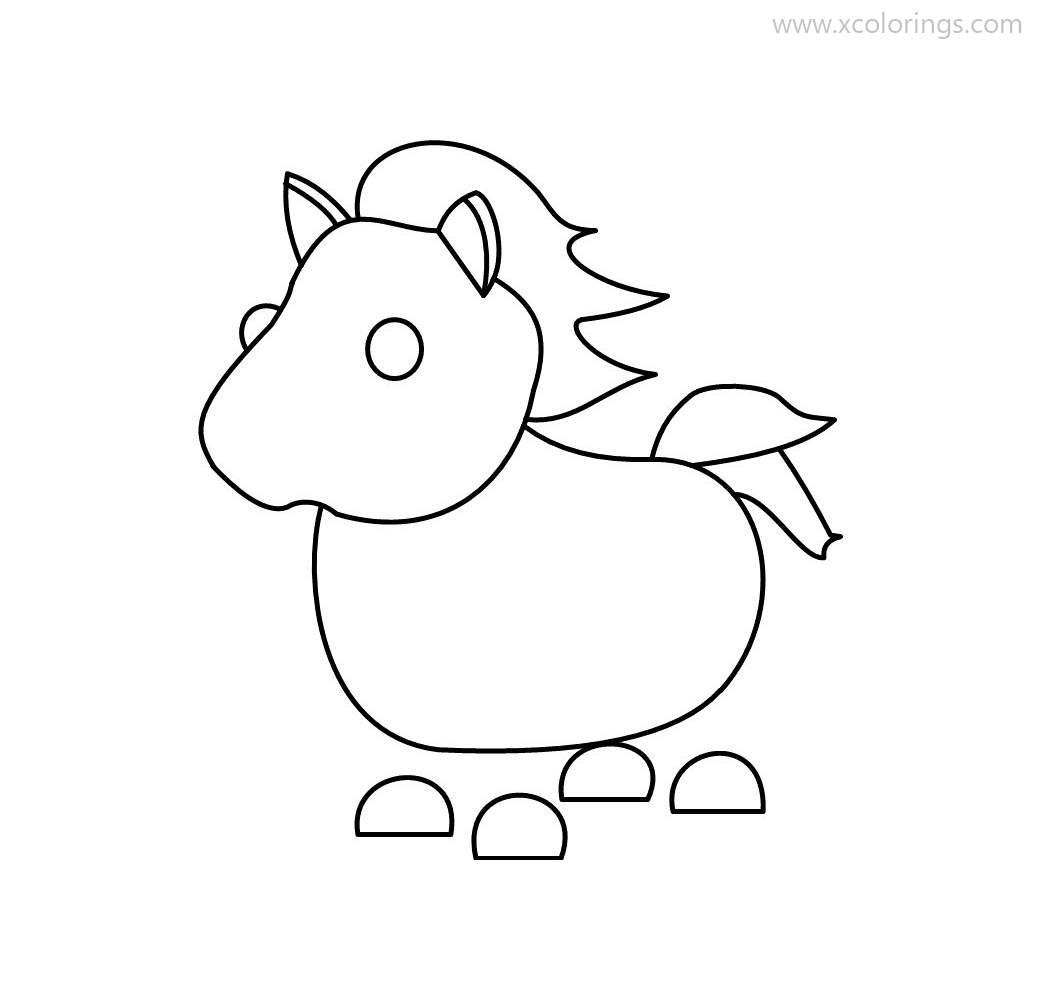 Roblox Adopt Me Coloring Pages Horse - XColorings.com