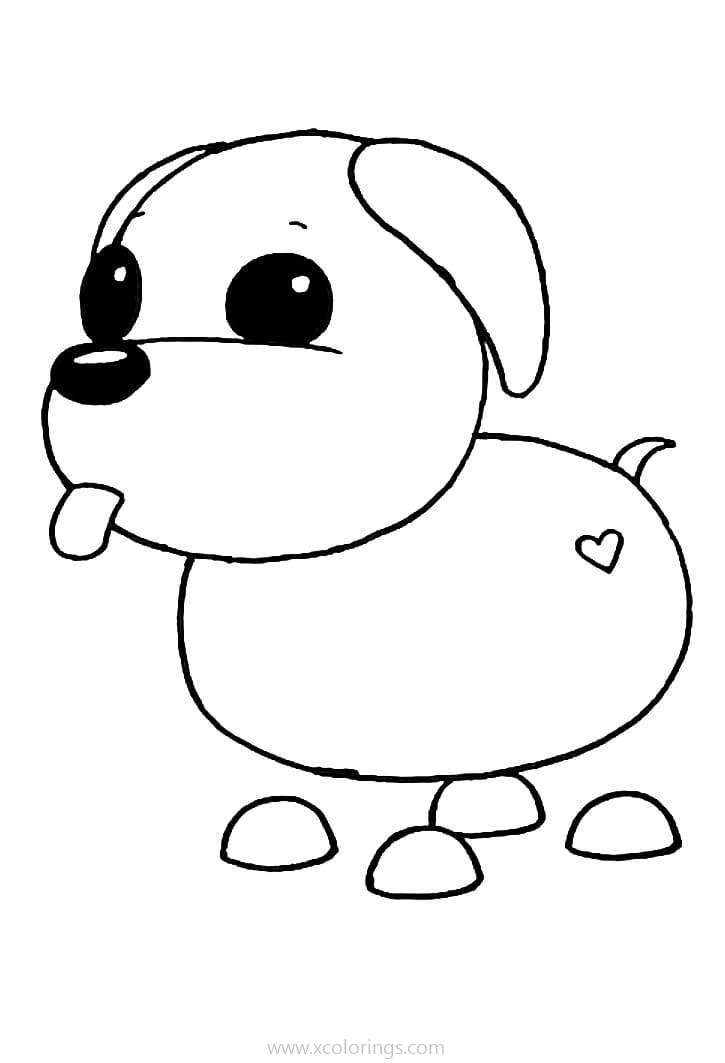 Roblox Adopt Me Coloring Pages Puppy - XColorings.com