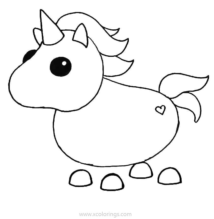 Roblox Adopt Me Coloring Pages Unicorn