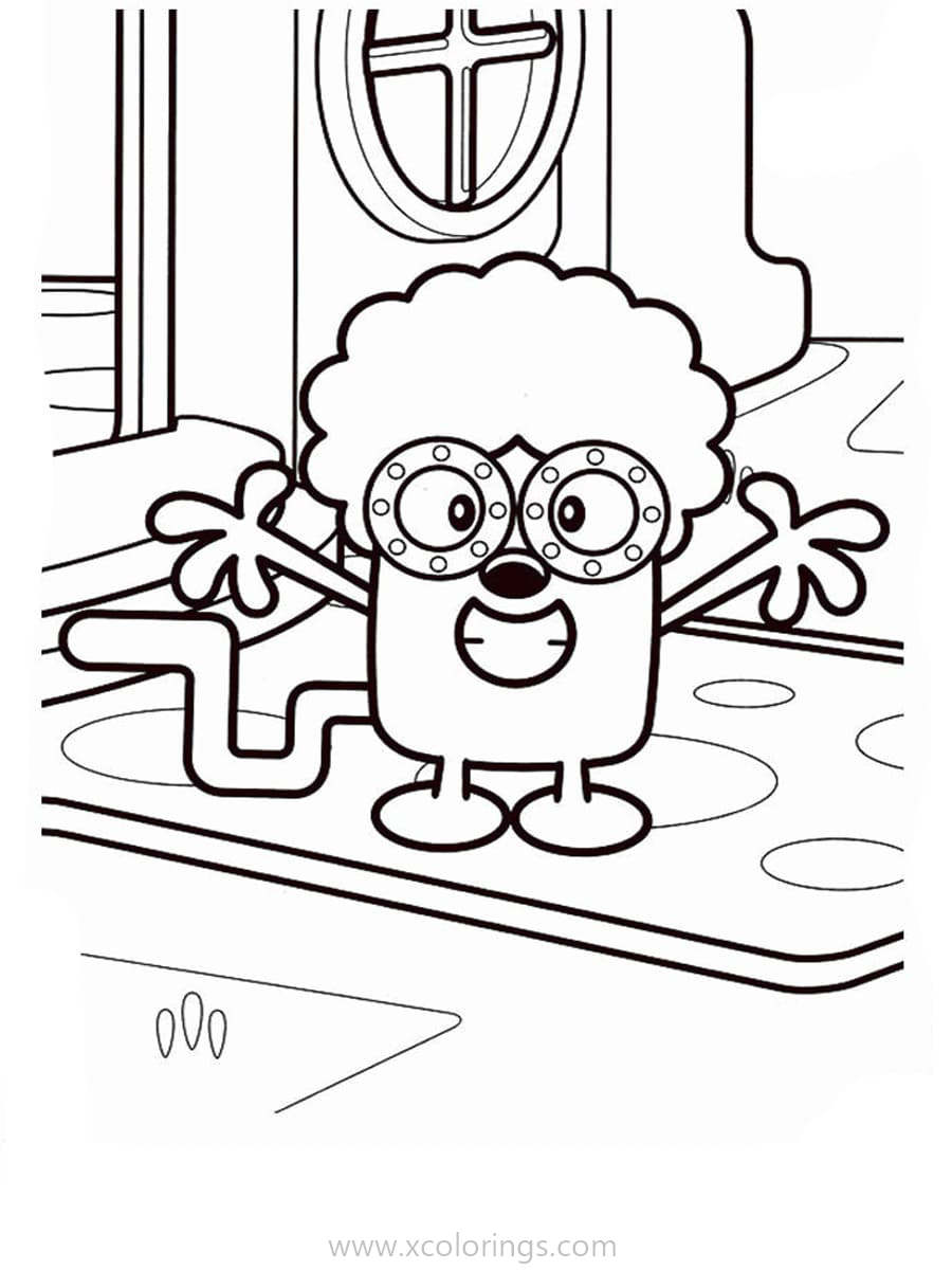 Wow Wow Wubbzy Coloring Pages Wubbzy with Glasses - XColorings.com