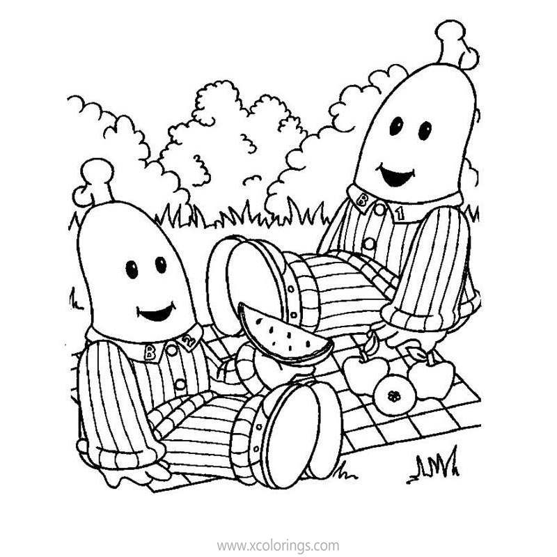 Bananas In Pajamas Coloring Pages B1 B2 with Teddies and Rat ...