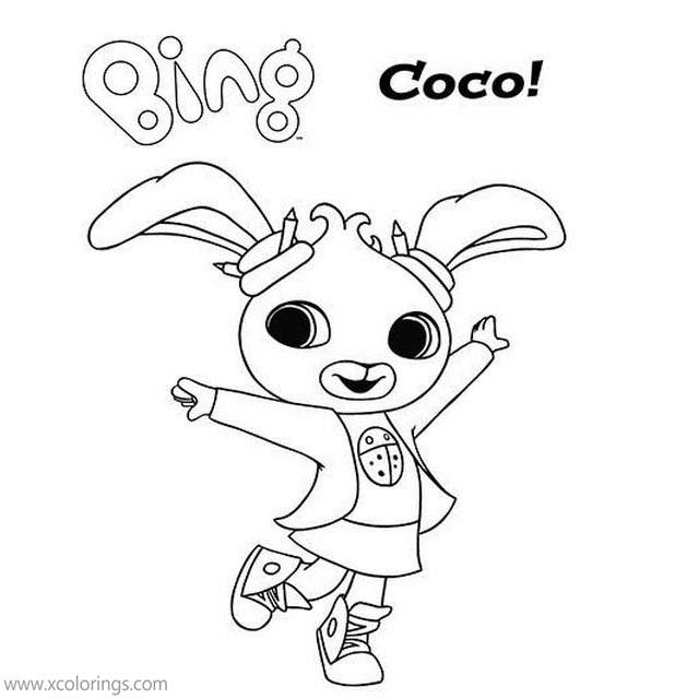 Bing Bunny Coloring Pages Coco - XColorings.com