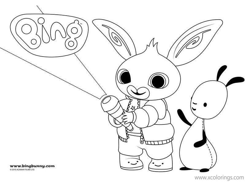 Bing Coloring Flop Drawing Bunny Print Pages Films Acamar Digitales ...