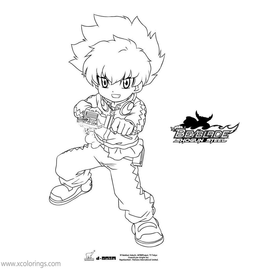 Chibi Beyblade Player Coloring Pages - XColorings.com