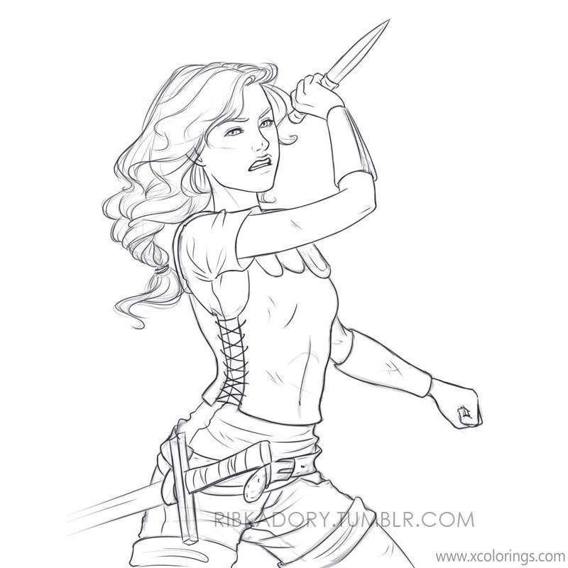 Percy Jackson Coloring Pages Thalia and Rachel - XColorings.com