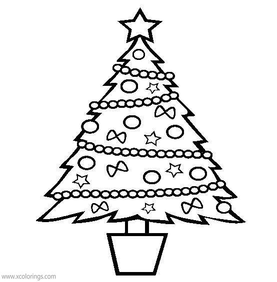 Beautiful Christmas Tree Coloring Pages - Xcolorings.com