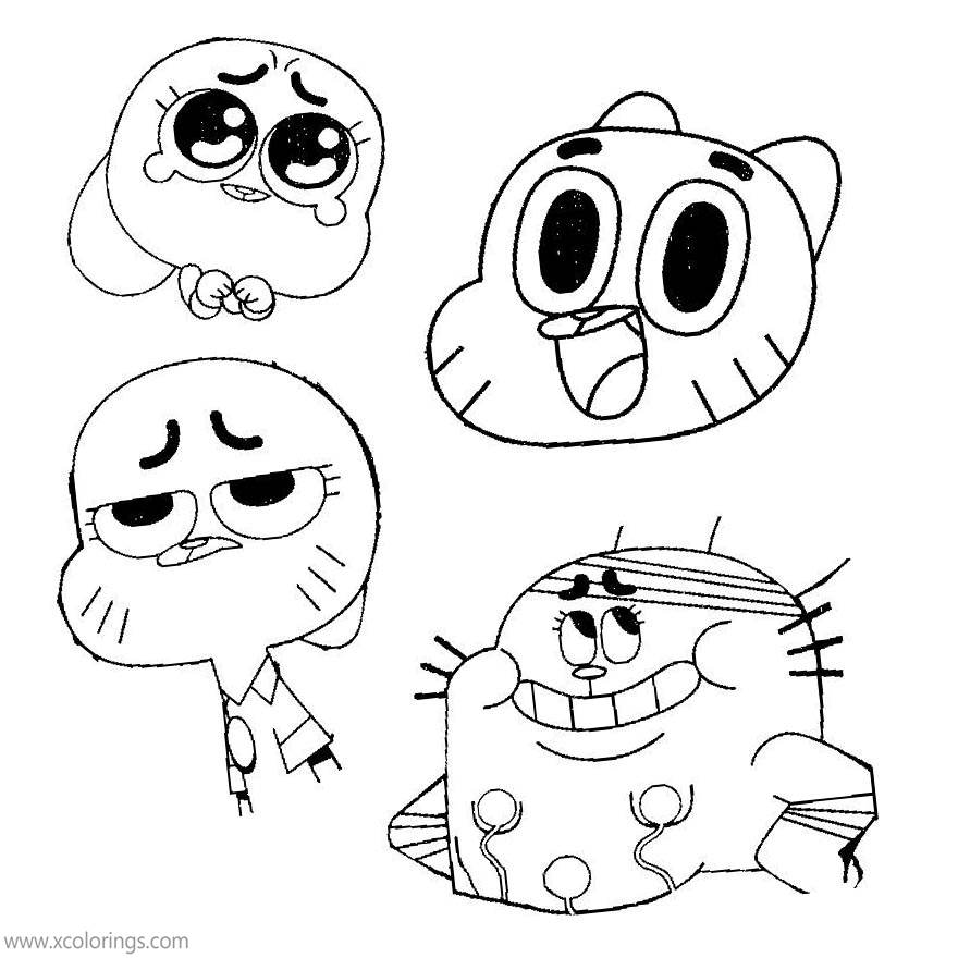 Gumball Cartoon Coloring Pages
