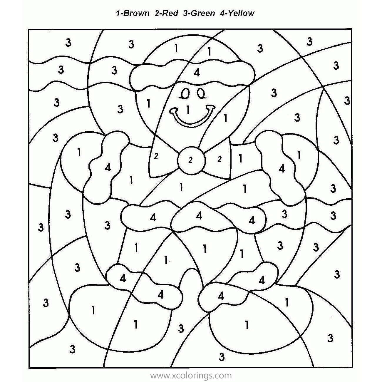 Gingerbread Man Coloring Pages Connect the Dots - XColorings.com