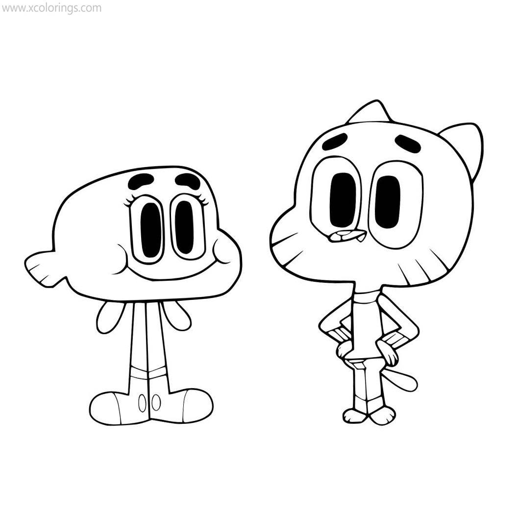 The Amazing World Of Gumball Characters Coloring Pages Coloring Pages